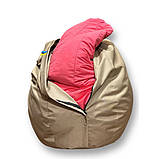 Дитяче крісло мішок бежевий 90х60, фото 2