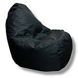 Безкаркасне крісло груша-диван Чорний 110х90х90, фото 2