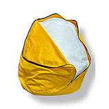Безкаркасне крісло груша-диван Жовтий 110х90х90, фото 4