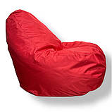 Безкаркасне крісло груша-диван червоний 110х90х90, фото 2
