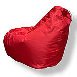 Безкаркасне крісло груша-диван червоний 110х90х90, фото 3