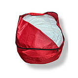 Безкаркасне крісло груша-диван червоний 110х90х90, фото 4
