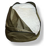 Безкаркасне крісло груша-диван хакі 110х90х90, фото 2