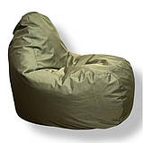 Безкаркасне крісло груша-диван хакі 110х90х90, фото 4