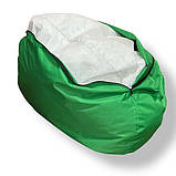 Безкаркасне крісло груша-диван зелений 110х90х90, фото 2