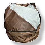 Безкаркасне крісло груша-диван коричневий 110х90х90, фото 2