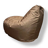 Безкаркасне крісло груша-диван коричневий 110х90х90, фото 5