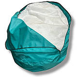 Безкаркасне крісло груша-диван бірюзовий 110х90х90, фото 2