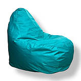 Безкаркасне крісло груша-диван бірюзовий 110х90х90, фото 4