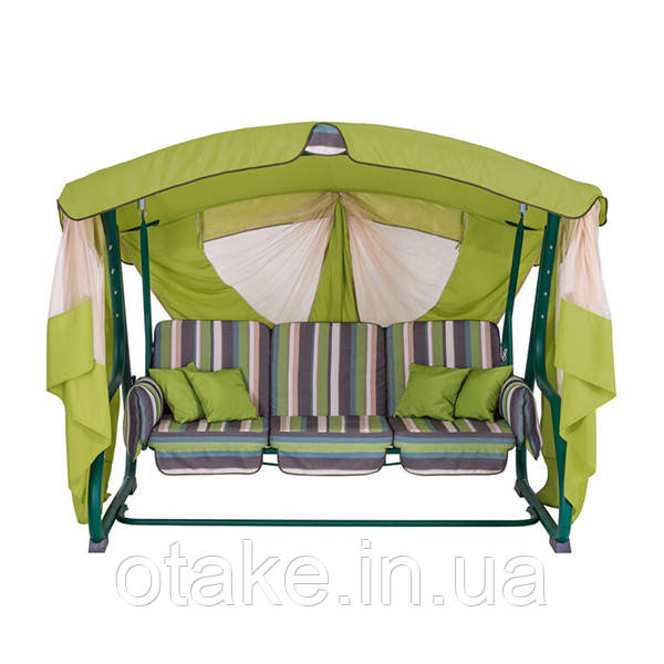 Гойдалки садові «Аліса», дралон, вертикальна смуга, Крісло-гойдалка в подарунок 2140107, фото 1