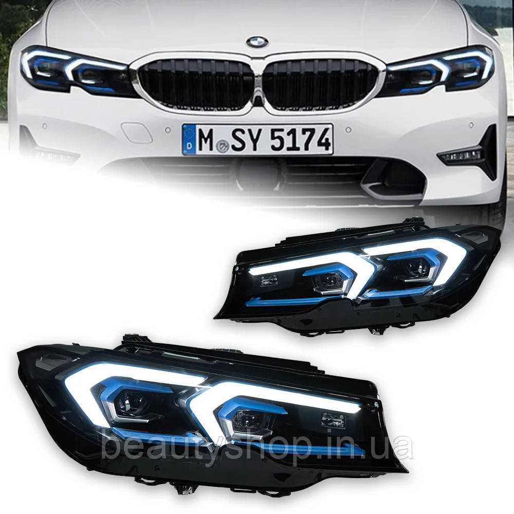 Світлодіодні передні фари-прожектори для BMW G20/G28/G80 (2019–2021) з DRL та сигнальним підсвічуванням