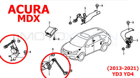 Тяга датчика положення кузова Acura MDX 2013-2021 33186-TRX-H01, 33186TRXH01 передня права тяжка висоти підвіски, фото 3