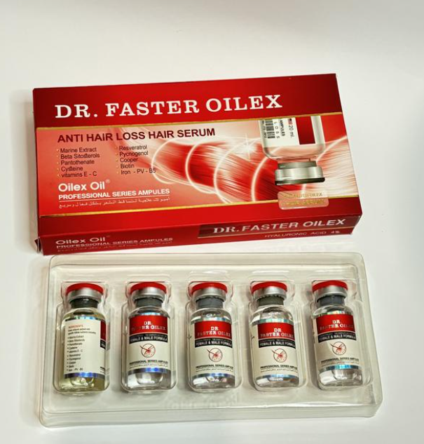 Dr. Faster Oilex. Проти випадання волосся. Сироватка для волосся. 5 ампул по 10мл. Anti Hair Loss. Hair Serum