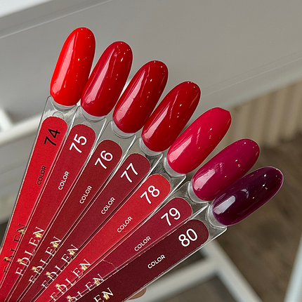 Гель-лак EDLEN Gel Polish Color №76, 9 мл червоний, фото 3