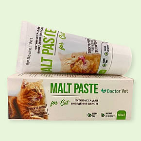 Паста для виведення шерсті у котів Doctor Vet, 50 г, фото 3