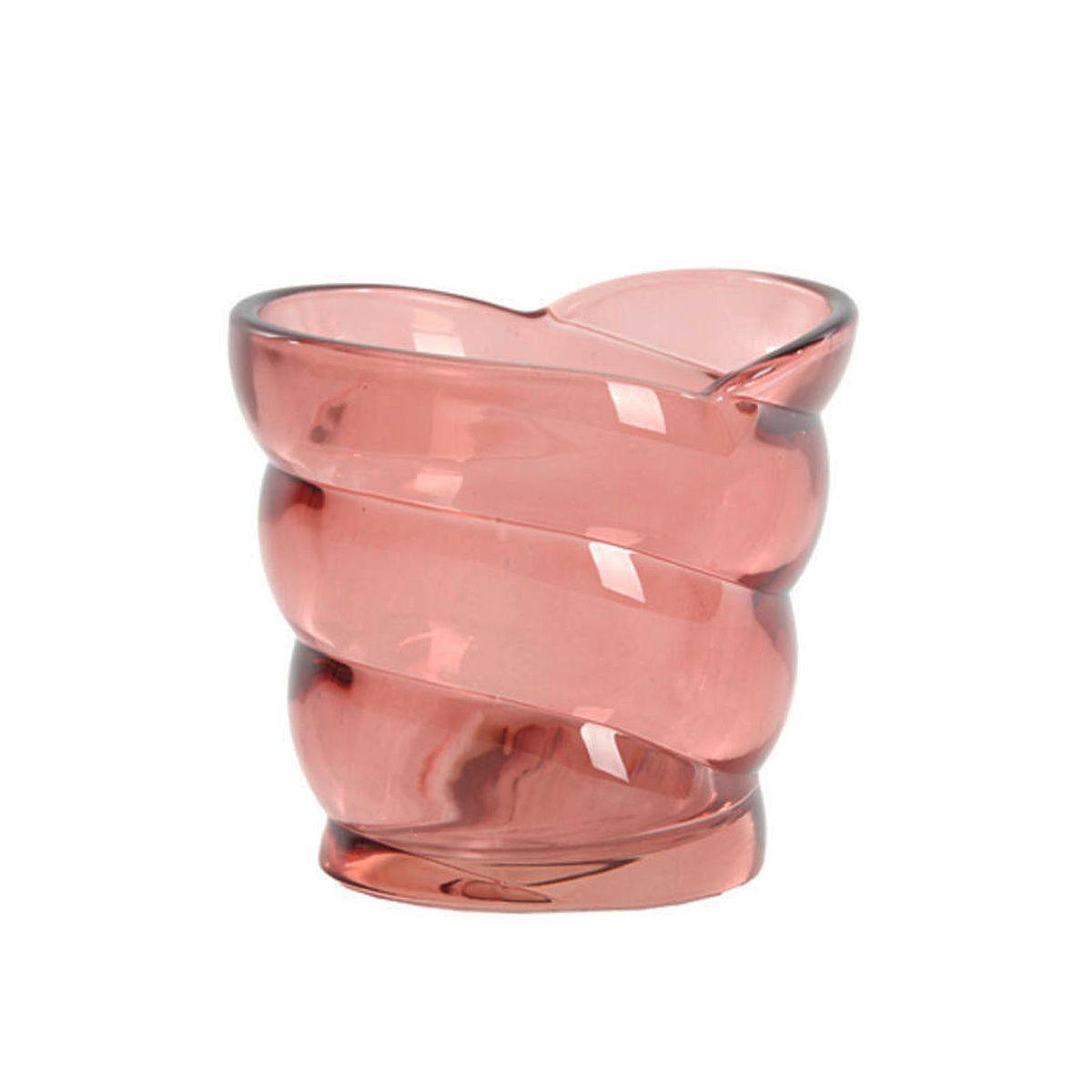Підсвічник скляний рожевий однотонний у стилі мінімалізм Malea Light&Living, фото 1