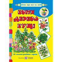 Демонстраційні картки "Дітям про все на світі": Квіти, дерева, кущі. / Корнєєва О. / ПІП