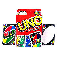 Настільна гра UNO Wild Уно Карткова гра сімейна для дітей і дорослих сім'ї English з доповненнями, фото 2