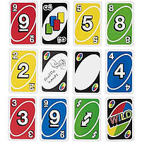 Настільна гра UNO Wild Уно Карткова гра сімейна для дітей і дорослих сім'ї English з доповненнями, фото 3