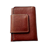 Портмоне, 100х75х15 мм глянцевая кожа терракотовая