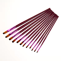 Набір пензлів з нейлоновим волоссям 12 шт