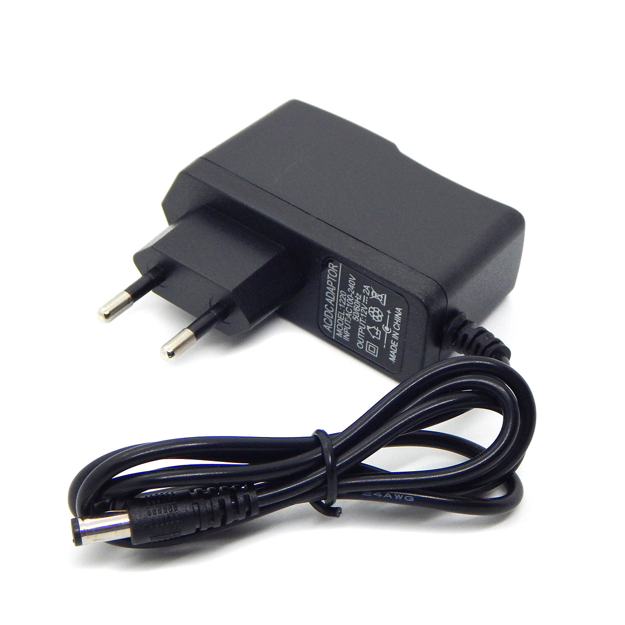 Імпульсний адаптер живлення 12в/2а з DC роз'ємом та індикатором, блок живлення 12В 2А для електроніки, фото 1