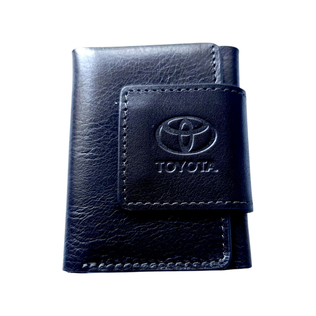 Портмоне, 100х75х15 мм глянцева шкіра чорна TOYOTA