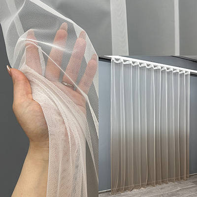 Тюль "Грек-сітка" омбре. Колір какао 1650т