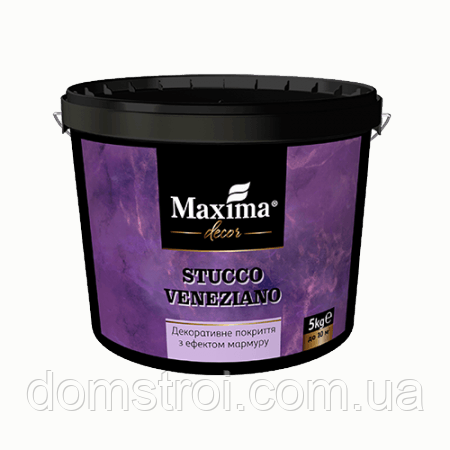 Декоративне покриття з ефектом мармуру (венеціанська штукатурка) Maxima «Stucco Veneziano» Білий, 1 кг, фото 1