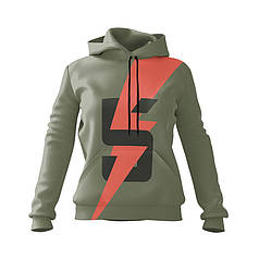 Худі жіноче з принтом «5-та окрема штурмова бригада. Грозовий удар» хакі