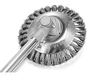 Дротова щітка для кіс та тримерів 150мм