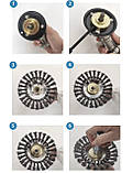 Дротова щітка для кіс та тримерів 150мм, фото 5