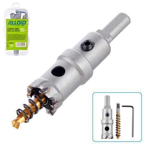 Alloid. Сверло корончатое твердосплавное по металлу 22мм, фото 1