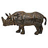 Статуетка декоративна з металу бронзового кольору «Носоріг» Light&Living, фото 2