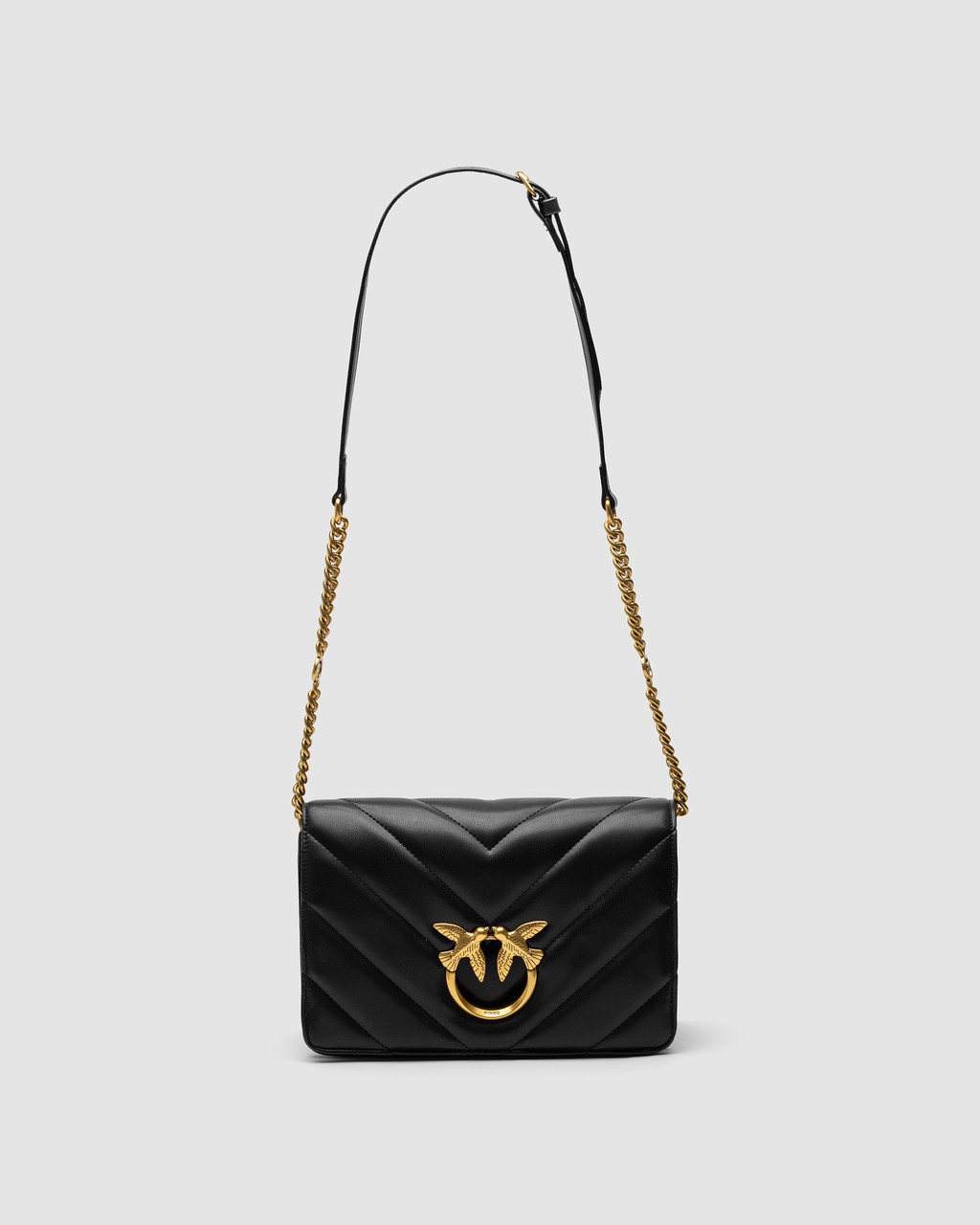 💎 Pinko Large Love Bag Click Big Chevron Black, фото 1