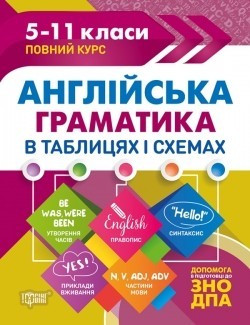 Таблиці та схеми Англійська граматика в таблицях і схемах. 5-11класі, до ДПА, ЗНО/ТОРСІНГ/ISBN
