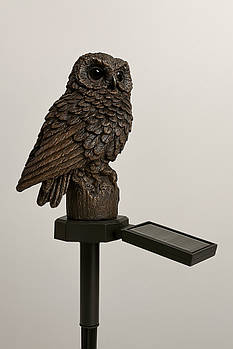 Садовий газонний світильник "Сова" на сонячній батареї, водонепроникний