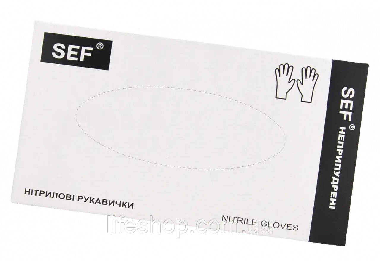 Нітрилові рукавички , Чорний, S