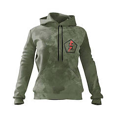 Худі жіноче з принтом «5-та окрема штурмова бригада. Сила енергії. Power» хакі