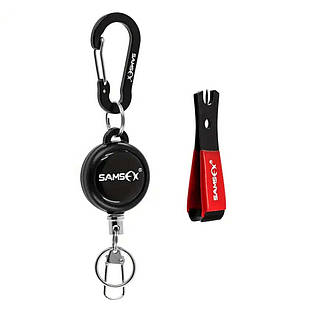 Ретрактор з карабіном та кусачками червоними