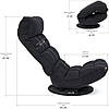 Ігрове комп'ютерне крісло для геймерів та відпочинку Cyberlux Flex Fabric Black м'яке з тканини, фото 10