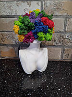 Бюст дівчини зі стабілізованим норвезьким мохом мікс кольорових кольорівУКР