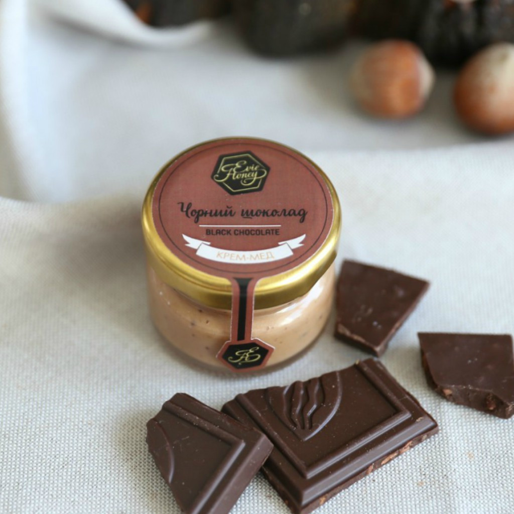 Крем - мед EVIE HONEY "Чорний шоколад" 30г, фото 1