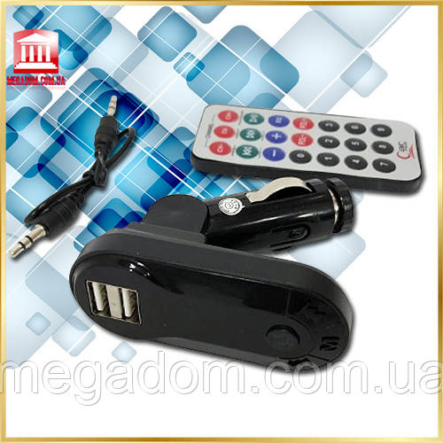 FM-трансмітер Bluetooth CM i9 для автомобіля, 2 USB, microSD, Hands-Free, чорний