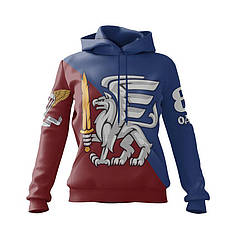 Худі жіноче з принтом «81-ша окрема аеромобільна бригада. Вільні крила»