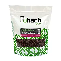 Варені гранули Puhach Baits Premium Line Shelf Life Pellets 4.5/6 mm 1 kg Кальмар/Журавлина