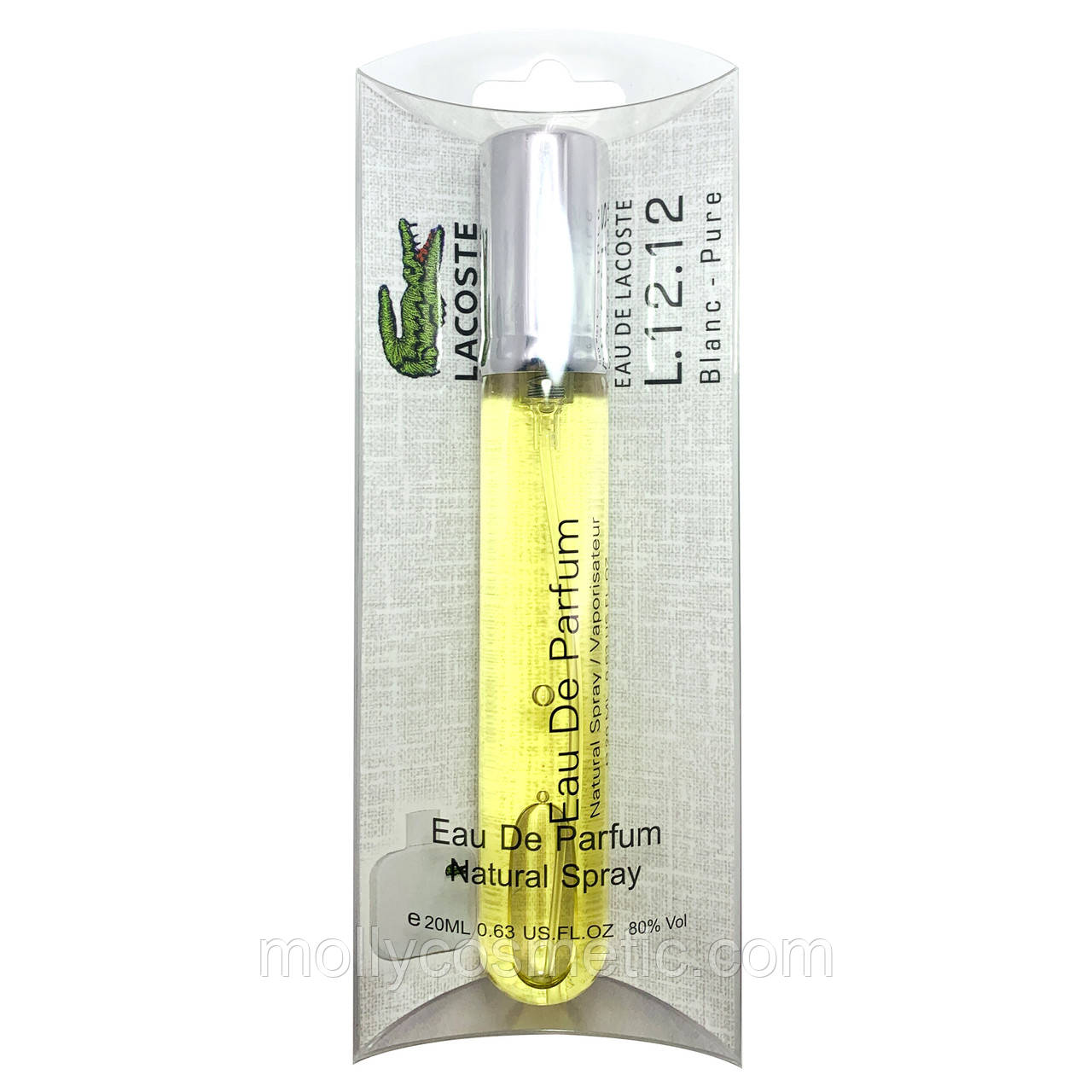 МУЖКИЙ МІНІ ПАРФЮМ LACOSTE EAU DE L.12.12 BLANC 20 ML, фото 1