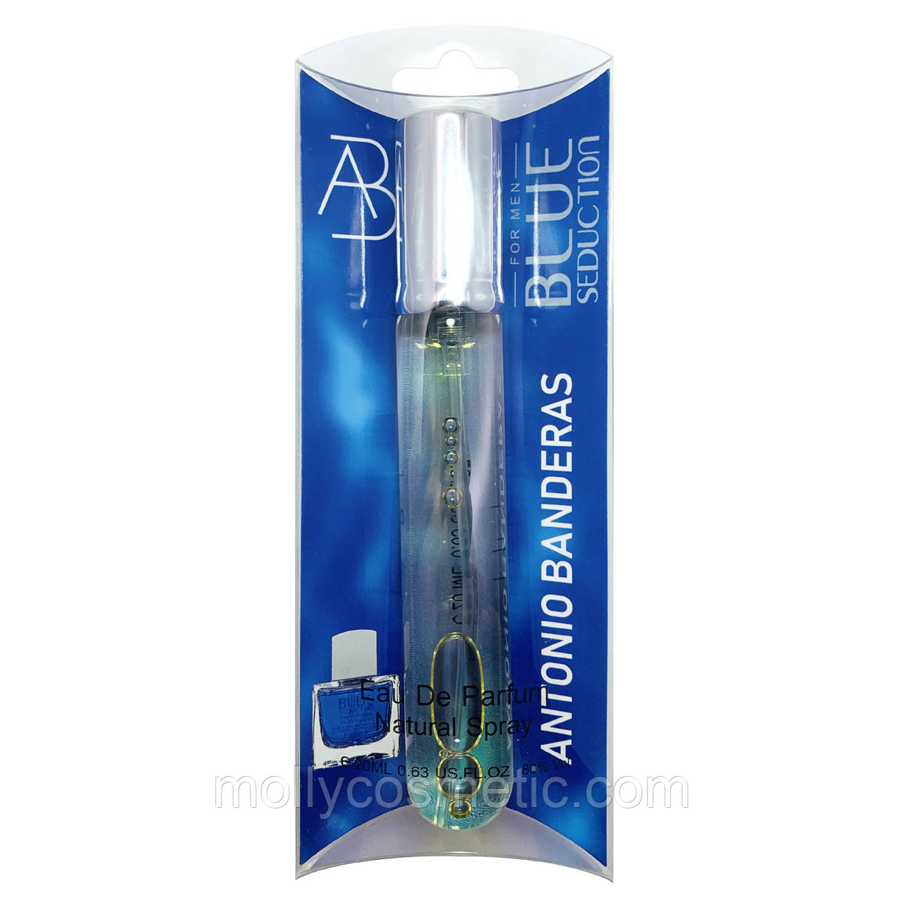 МУЖСКОЙ МИНИ ПАРФЮМ ANTONIO BANDERAS BLUE SEDUCTION FOR MEN, 20 МЛ