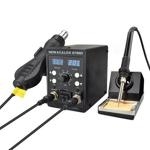 Паяльна станція NEWACALOX 8786D паяльник 60 Вт HAKKO 900 фен 750 Вт (005554)