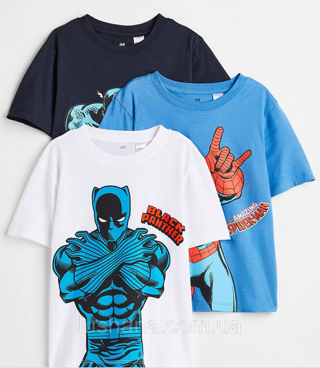 Набір футболок H&M на хлопчика р.134-140, Марвел
